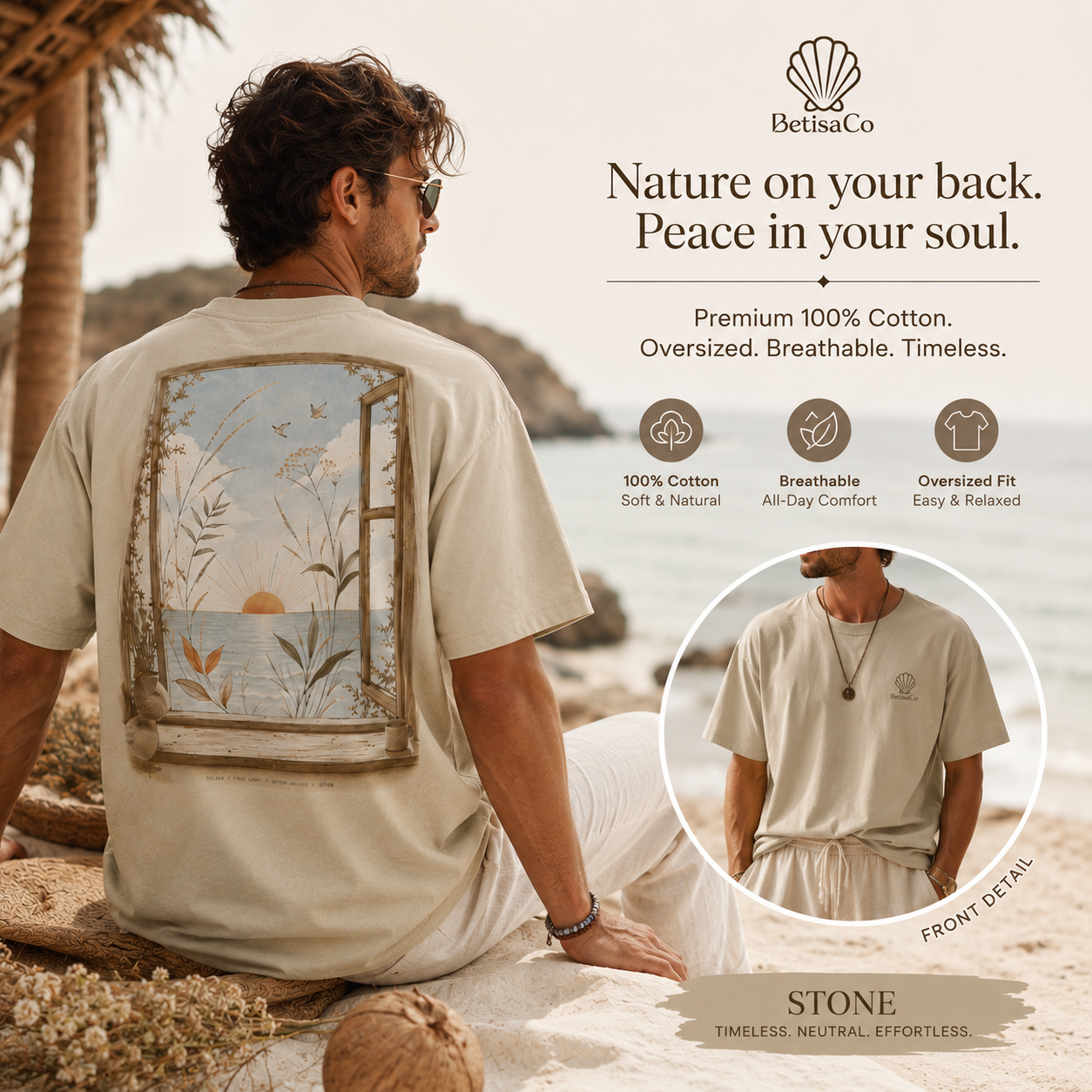 SOLARA I — First Light Organic Oversized Tee | BETISA