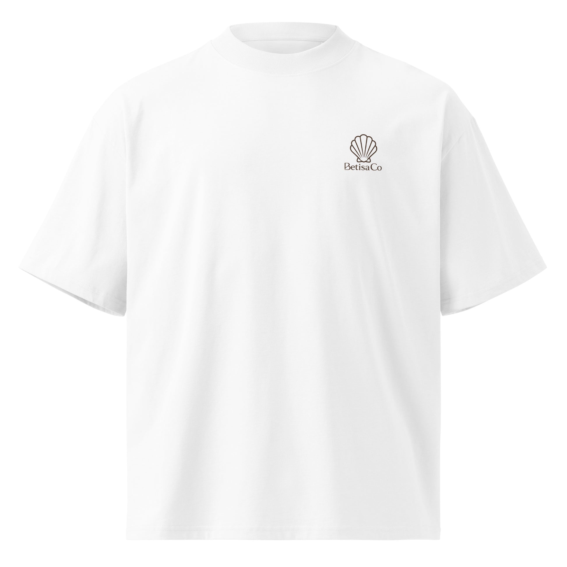 SOLARA I First Light organic oversized tee in white, front view